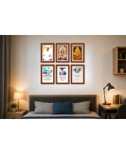 Pack Of 6 Laminated A4 Wall Posters | Spiritual, Motivational & Inspirational Designs | 250 GSM Photo Paper | Water-Resistant | Double-Sided Tape (F39167)
