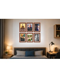 Pack Of 6 Laminated A4 Wall Posters | Spiritual, Motivational & Inspirational Designs | 250 GSM Photo Paper | Water-Resistant | Double-Sided Tape (F38992)