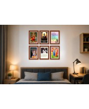 Pack Of 6 Laminated A4 Wall Posters | Spiritual, Motivational & Inspirational Designs | 250 GSM Photo Paper | Water-Resistant | Double-Sided Tape (F39194)