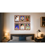 Pack Of 6 Laminated A4 Wall Posters | Spiritual, Motivational & Inspirational Designs | 250 GSM Photo Paper | Water-Resistant | Double-Sided Tape (F39213)