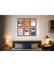 Pack Of 6 Laminated A4 Wall Posters | Spiritual, Motivational & Inspirational Designs | 250 GSM Photo Paper | Water-Resistant | Double-Sided Tape (F39058)
