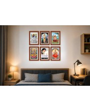 Pack Of 6 Laminated A4 Wall Posters | Spiritual, Motivational & Inspirational Designs | 250 GSM Photo Paper | Water-Resistant | Double-Sided Tape (F39447)