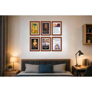Pack Of 6 Laminated A4 Wall Posters | Spiritual, Motivational & Inspirational Designs | 250 GSM Photo Paper | Water-Resistant | Double-Sided Tape (F39386) Pack Of 6 Laminated A4 Wall Posters | Spiritual, Motivational & Inspirational Designs | 250 GSM Photo Paper | Water-Resistant | Double-Sided Tape (F39386)
