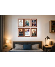 Pack Of 6 Laminated A4 Wall Posters | Spiritual, Motivational & Inspirational Designs | 250 GSM Photo Paper | Water-Resistant | Double-Sided Tape (F39446)