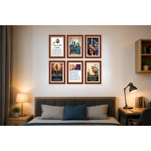 Pack Of 6 Laminated A4 Wall Posters | Spiritual, Motivational & Inspirational Designs | 250 GSM Photo Paper | Water-Resistant | Double-Sided Tape (F39446) Pack Of 6 Laminated A4 Wall Posters | Spiritual, Motivational & Inspirational Designs | 250 GSM Photo Paper | Water-Resistant | Double-Sided Tape (F39446)