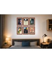 Pack Of 6 Laminated A4 Wall Posters | Spiritual, Motivational & Inspirational Designs | 250 GSM Photo Paper | Water-Resistant | Double-Sided Tape (F39249)
