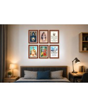 Pack Of 6 Laminated A4 Wall Posters | Spiritual, Motivational & Inspirational Designs | 250 GSM Photo Paper | Water-Resistant | Double-Sided Tape (F39218)