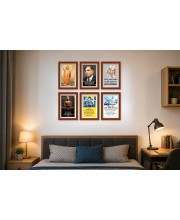 Pack Of 6 Laminated A4 Wall Posters | Spiritual, Motivational & Inspirational Designs | 250 GSM Photo Paper | Water-Resistant | Double-Sided Tape (F39412)