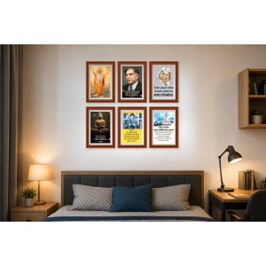 Pack Of 6 Laminated A4 Wall Posters | Spiritual, Motivational & Inspirational Designs | 250 GSM Photo Paper | Water-Resistant | Double-Sided Tape (F39412) Pack Of 6 Laminated A4 Wall Posters | Spiritual, Motivational & Inspirational Designs | 250 GSM Photo Paper | Water-Resistant | Double-Sided Tape (F39412)