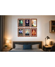 Pack Of 6 Laminated A4 Wall Posters | Spiritual, Motivational & Inspirational Designs | 250 GSM Photo Paper | Water-Resistant | Double-Sided Tape (F38957)