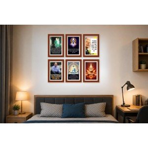 Pack Of 6 Laminated A4 Wall Posters | Spiritual, Motivational & Inspirational Designs | 250 GSM Photo Paper | Water-Resistant | Double-Sided Tape (F38957) Pack Of 6 Laminated A4 Wall Posters | Spiritual, Motivational & Inspirational Designs | 250 GSM Photo Paper | Water-Resistant | Double-Sided Tape (F38957)