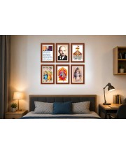 Pack Of 6 Laminated A4 Wall Posters | Spiritual, Motivational & Inspirational Designs | 250 GSM Photo Paper | Water-Resistant | Double-Sided Tape (F39264)