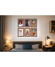 Pack Of 6 Laminated A4 Wall Posters | Spiritual, Motivational & Inspirational Designs | 250 GSM Photo Paper | Water-Resistant | Double-Sided Tape (F39300)