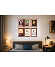 Pack Of 6 Laminated A4 Wall Posters | Spiritual, Motivational & Inspirational Designs | 250 GSM Photo Paper | Water-Resistant | Double-Sided Tape (F39308)