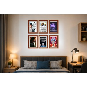 Pack Of 6 Laminated A4 Wall Posters | Spiritual, Motivational & Inspirational Designs | 250 GSM Photo Paper | Water-Resistant | Double-Sided Tape (F39138) Pack Of 6 Laminated A4 Wall Posters | Spiritual, Motivational & Inspirational Designs | 250 GSM Photo Paper | Water-Resistant | Double-Sided Tape (F39138)