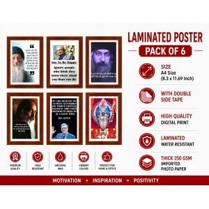 Pack Of 6 Laminated A4 Wall Posters | Spiritual, Motivational & Inspirational Designs | 250 GSM Photo Paper | Water-Resistant | Double-Sided Tape (F39138) Pack Of 6 Laminated A4 Wall Posters | Spiritual, Motivational & Inspirational Designs | 250 GSM Photo Paper | Water-Resistant | Double-Sided Tape (F39138)