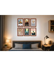 Pack Of 6 Laminated A4 Wall Posters | Spiritual, Motivational & Inspirational Designs | 250 GSM Photo Paper | Water-Resistant | Double-Sided Tape (F39109)
