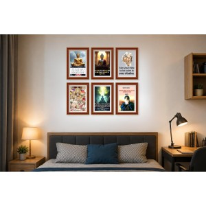 Pack Of 6 Laminated A4 Wall Posters | Spiritual, Motivational & Inspirational Designs | 250 GSM Photo Paper | Water-Resistant | Double-Sided Tape (F39109) Pack Of 6 Laminated A4 Wall Posters | Spiritual, Motivational & Inspirational Designs | 250 GSM Photo Paper | Water-Resistant | Double-Sided Tape (F39109)
