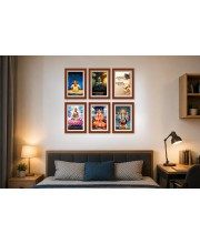 Pack Of 6 Laminated A4 Wall Posters | Spiritual, Motivational & Inspirational Designs | 250 GSM Photo Paper | Water-Resistant | Double-Sided Tape (F39073)