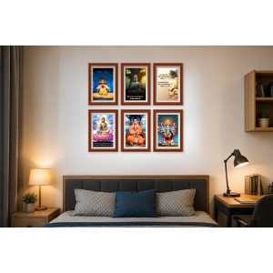 Pack Of 6 Laminated A4 Wall Posters | Spiritual, Motivational & Inspirational Designs | 250 GSM Photo Paper | Water-Resistant | Double-Sided Tape (F39073) Pack Of 6 Laminated A4 Wall Posters | Spiritual, Motivational & Inspirational Designs | 250 GSM Photo Paper | Water-Resistant | Double-Sided Tape (F39073)