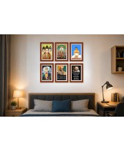 Pack Of 6 Laminated A4 Wall Posters | Spiritual, Motivational & Inspirational Designs | 250 GSM Photo Paper | Water-Resistant | Double-Sided Tape (F39203)