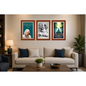 Pack Of 6 Laminated A4 Wall Posters | Spiritual, Motivational & Inspirational Designs | 250 GSM Photo Paper | Water-Resistant | Double-Sided Tape (F39321)
