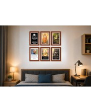 Pack Of 6 Laminated A4 Wall Posters | Spiritual, Motivational & Inspirational Designs | 250 GSM Photo Paper | Water-Resistant | Double-Sided Tape (F39367)