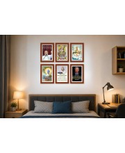Pack Of 6 Laminated A4 Wall Posters | Spiritual, Motivational & Inspirational Designs | 250 GSM Photo Paper | Water-Resistant | Double-Sided Tape (F39324)