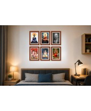 Pack Of 6 Laminated A4 Wall Posters | Spiritual, Motivational & Inspirational Designs | 250 GSM Photo Paper | Water-Resistant | Double-Sided Tape (F39388)