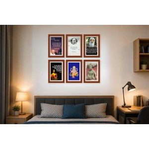 Pack Of 6 Laminated A4 Wall Posters | Spiritual, Motivational & Inspirational Designs | 250 GSM Photo Paper | Water-Resistant | Double-Sided Tape (F39144) Pack Of 6 Laminated A4 Wall Posters | Spiritual, Motivational & Inspirational Designs | 250 GSM Photo Paper | Water-Resistant | Double-Sided Tape (F39144)