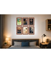 Pack Of 6 Laminated A4 Wall Posters | Spiritual, Motivational & Inspirational Designs | 250 GSM Photo Paper | Water-Resistant | Double-Sided Tape (F39358)