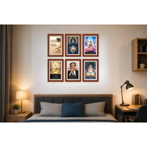 Pack Of 6 Laminated A4 Wall Posters | Spiritual, Motivational & Inspirational Designs | 250 GSM Photo Paper | Water-Resistant | Double-Sided Tape (F39452) Pack Of 6 Laminated A4 Wall Posters | Spiritual, Motivational & Inspirational Designs | 250 GSM Photo Paper | Water-Resistant | Double-Sided Tape (F39452)