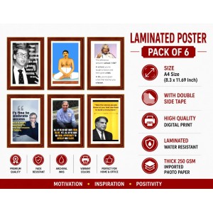 Pack Of 6 Laminated A4 Wall Posters | Spiritual, Motivational & Inspirational Designs | 250 GSM Photo Paper | Water-Resistant | Double-Sided Tape (F39295) Pack Of 6 Laminated A4 Wall Posters | Spiritual, Motivational & Inspirational Designs | 250 GSM Photo Paper | Water-Resistant | Double-Sided Tape (F39295)