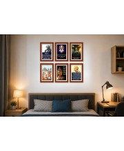 Pack Of 6 Laminated A4 Wall Posters | Spiritual, Motivational & Inspirational Designs | 250 GSM Photo Paper | Water-Resistant | Double-Sided Tape (F39364)