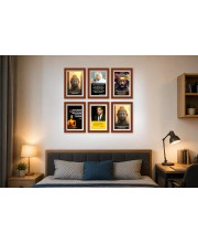 Pack Of 6 Laminated A4 Wall Posters | Spiritual, Motivational & Inspirational Designs | 250 GSM Photo Paper | Water-Resistant | Double-Sided Tape (F39151)