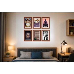 Pack Of 6 Laminated A4 Wall Posters | Spiritual, Motivational & Inspirational Designs | 250 GSM Photo Paper | Water-Resistant | Double-Sided Tape (F39129) Pack Of 6 Laminated A4 Wall Posters | Spiritual, Motivational & Inspirational Designs | 250 GSM Photo Paper | Water-Resistant | Double-Sided Tape (F39129)