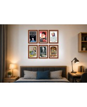 Pack Of 6 Laminated A4 Wall Posters | Spiritual, Motivational & Inspirational Designs | 250 GSM Photo Paper | Water-Resistant | Double-Sided Tape (F38946)