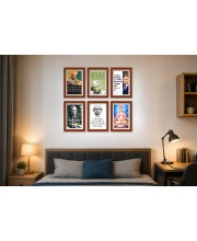 Pack Of 6 Laminated A4 Wall Posters | Spiritual, Motivational & Inspirational Designs | 250 GSM Photo Paper | Water-Resistant | Double-Sided Tape (F38988)