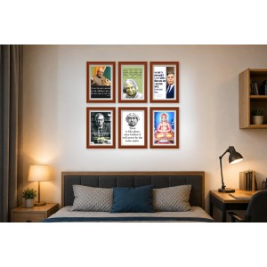 Pack Of 6 Laminated A4 Wall Posters | Spiritual, Motivational & Inspirational Designs | 250 GSM Photo Paper | Water-Resistant | Double-Sided Tape (F38988)
