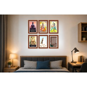 Pack Of 6 Laminated A4 Wall Posters | Spiritual, Motivational & Inspirational Designs | 250 GSM Photo Paper | Water-Resistant | Double-Sided Tape (F39154) Pack Of 6 Laminated A4 Wall Posters | Spiritual, Motivational & Inspirational Designs | 250 GSM Photo Paper | Water-Resistant | Double-Sided Tape (F39154)