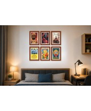 Pack Of 6 Laminated A4 Wall Posters | Spiritual, Motivational & Inspirational Designs | 250 GSM Photo Paper | Water-Resistant | Double-Sided Tape (F39250)