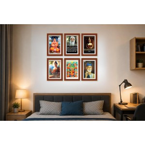 Pack Of 6 Laminated A4 Wall Posters | Spiritual, Motivational & Inspirational Designs | 250 GSM Photo Paper | Water-Resistant | Double-Sided Tape (F38953) Pack Of 6 Laminated A4 Wall Posters | Spiritual, Motivational & Inspirational Designs | 250 GSM Photo Paper | Water-Resistant | Double-Sided Tape (F38953)