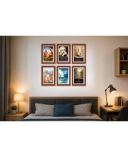 Pack Of 6 Laminated A4 Wall Posters | Spiritual, Motivational & Inspirational Designs | 250 GSM Photo Paper | Water-Resistant | Double-Sided Tape (F39454)