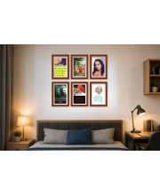Pack Of 6 Laminated A4 Wall Posters | Spiritual, Motivational & Inspirational Designs | 250 GSM Photo Paper | Water-Resistant | Double-Sided Tape (F39384)