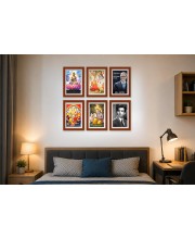 Pack Of 6 Laminated A4 Wall Posters | Spiritual, Motivational & Inspirational Designs | 250 GSM Photo Paper | Water-Resistant | Double-Sided Tape (F39374)
