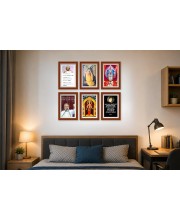 Pack Of 6 Laminated A4 Wall Posters | Spiritual, Motivational & Inspirational Designs | 250 GSM Photo Paper | Water-Resistant | Double-Sided Tape (F38965)