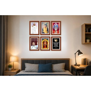 Pack Of 6 Laminated A4 Wall Posters | Spiritual, Motivational & Inspirational Designs | 250 GSM Photo Paper | Water-Resistant | Double-Sided Tape (F38965) Pack Of 6 Laminated A4 Wall Posters | Spiritual, Motivational & Inspirational Designs | 250 GSM Photo Paper | Water-Resistant | Double-Sided Tape (F38965)