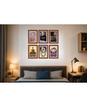 Pack Of 6 Laminated A4 Wall Posters | Spiritual, Motivational & Inspirational Designs | 250 GSM Photo Paper | Water-Resistant | Double-Sided Tape (F39014)