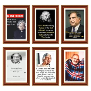 Pack Of 6 Laminated A4 Wall Posters | Spiritual, Motivational & Inspirational Designs | 250 GSM Photo Paper | Water-Resistant | Double-Sided Tape (F39294)