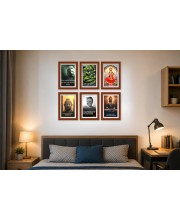 Pack Of 6 Laminated A4 Wall Posters | Spiritual, Motivational & Inspirational Designs | 250 GSM Photo Paper | Water-Resistant | Double-Sided Tape (F39418)